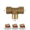 MTM T-Stykke 3x3/8"F