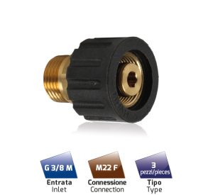 MTM M22-F til 3/8"-M