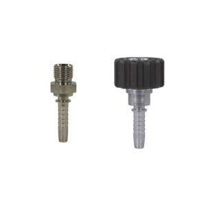 Detailshop Stålarmert Høytrykksslange 1/4" Svart DN06 250bar 3/8"M:M22F