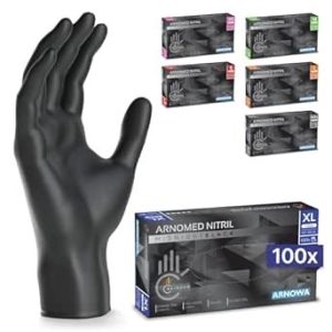 Arnomed Nitrilhansker Svarte 100pk