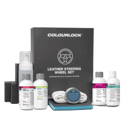 Colourlock Leather Steering Wheel Set - Svart