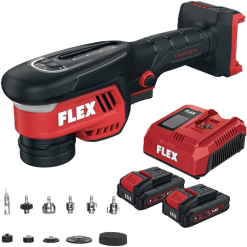 Flex PXCE 18-EC Poleringsmaskin Sett m/Lader og 2 batterier