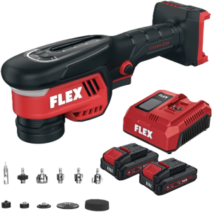 Flex PXCE 18-EC Poleringsmaskin Sett m/Lader og 2 batterier